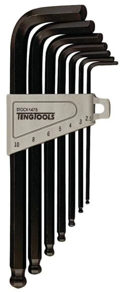 Teng Tools 1475 7 Piece Metric Ball Point Hex Key Set