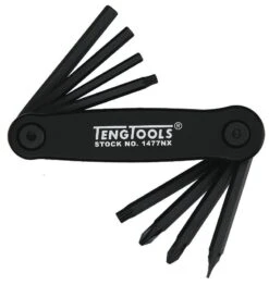 Teng Tools 1477NX 8 Piece Retractable Assorted Key Set