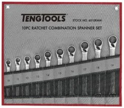Teng Tools 6510RMM 10 Piece Ratcheting Combination Spanner Set