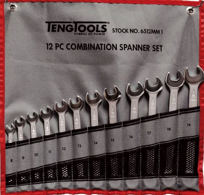 Teng Tools 6512MM1 12 Piece Metric Combination Spanner Set 1 Teng Tools 6512MM1 12 Piece Metric Combination Spanner Set