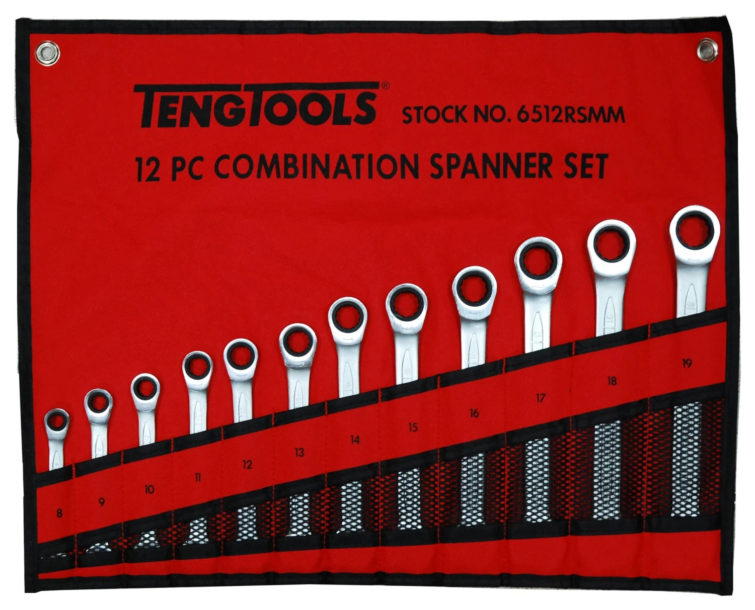 Teng Tools 6512RSMM 12 Piece Ratcheting Combination Spanner Set 1 Teng Tools 6512RSMM 12 Piece Ratcheting Combination Spanner Set