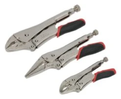 Sealey AK6863 Locking Pliers Set 3pc Quick Release