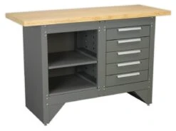 Sealey AP2030BB Workbench With 5 Drawers Ball Bearing Slides Heavy Duty