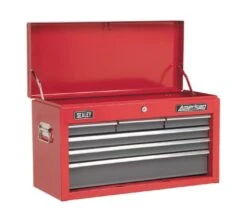 Sealey AP2201BB Topchest 6 Drawer With Ball Bearing Slides Red/Grey