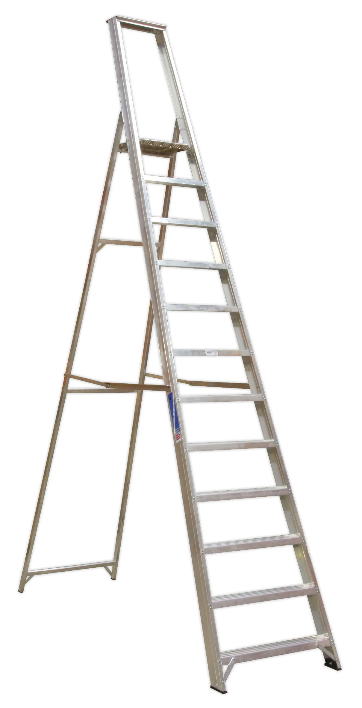 Sealey AXL12 Aluminium Step Ladder 12 Tread Industrial BS 2037/1 1 Sealey AXL12 Aluminium Step Ladder 12 Tread Industrial BS 2037/1