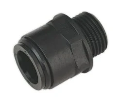 Sealey CAS15SA Straight Adaptor 15mm 1/2"BSP Pack Of 2 (John Guest Speedfit® PM011514E)
