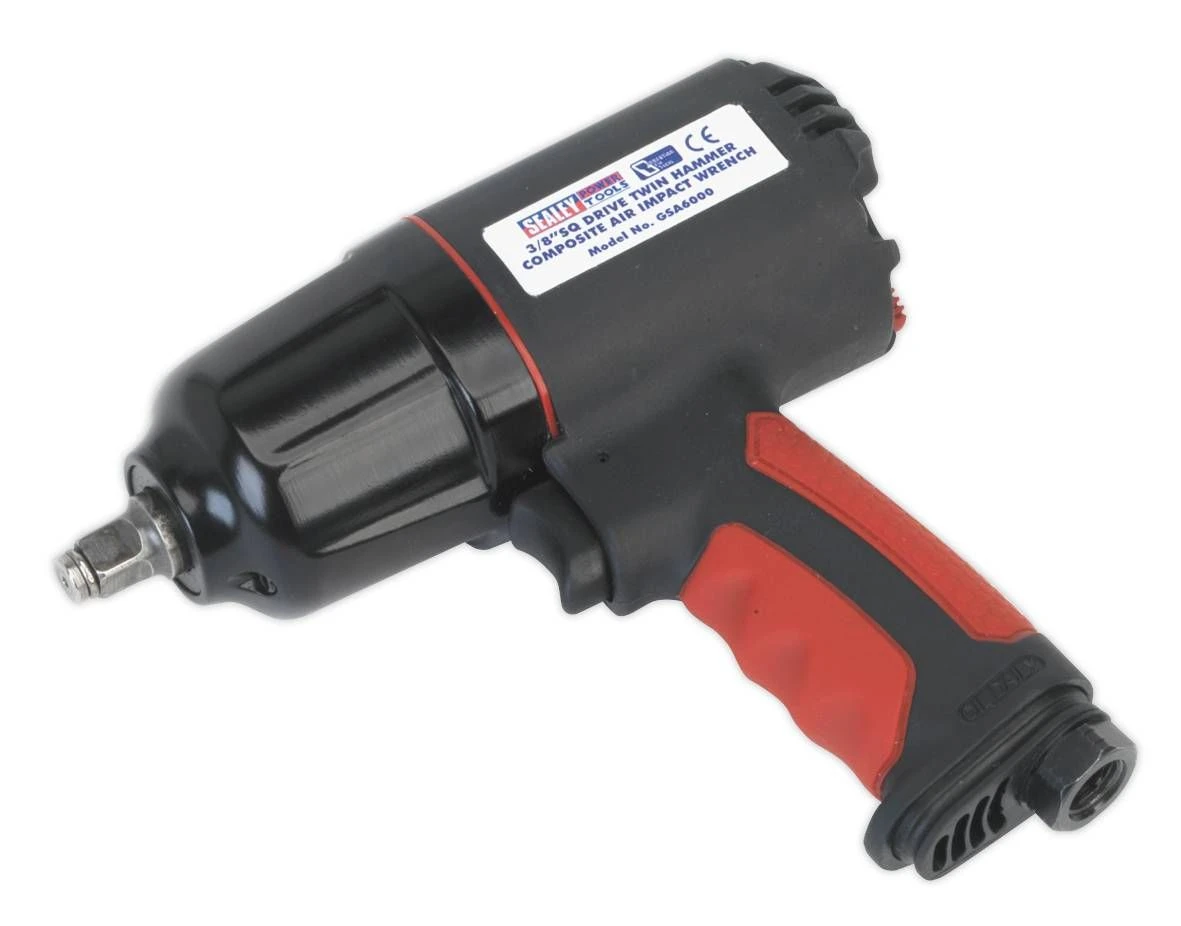 Sealey GSA6000 Composite Air Impact Wrench 3/8"Sq Drive Twin Hammer