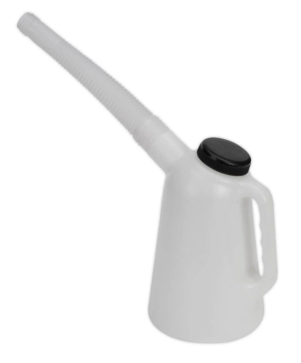 Sealey JDL1 Oil Container With Lid & Flexi Spout 1ltr 1 Sealey JDL1 Oil Container With Lid & Flexi Spout 1ltr