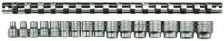 Teng Tools M3816 16 Piece 3/8" Drive 6 Point Regular Metric Socket Clip Rail
