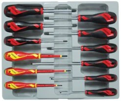 Teng Tools MD912N1 12 Piece Flat Regular PH PZ & TX Type Screwdriver Set