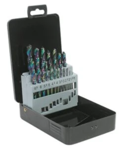 Siegen S0868 HSS Drill Bit Set 19pc Edge Ground Metric DIN 338