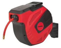 Sealey SA824 Air Hose Reel Auto Rewind Control 30mtr ⌀10mm ID Rubber Hose