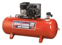 Sealey SAC1203B Compressor 200ltr Belt Drive 3hp With Cast Cylinders