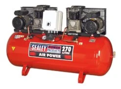 Sealey SAC1276B Compressor 270ltr Belt Drive 2 X 3hp With Cast Cylinders