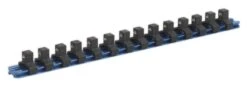 Sealey SR3814 Socket Retaining Rail With 14 Clips Aluminium 3/8"Sq Drive