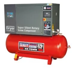 Sealey SSC12710D Screw Compressor 270ltr 10hp 3ph Low Noise With Dryer