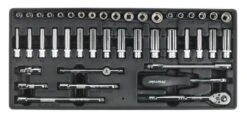 Sealey TBT19 Tool Tray With Socket Set 43pc 1/4"Sq Drive