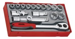 Teng Tools TT1218-6 18 Piece 1/2" Drive 6 Point Socket Set